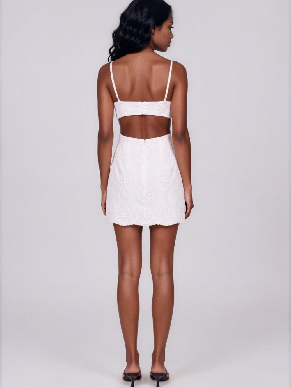 Bardot Loressa Lace Mini Dress - Orchid White - Picture 2 of 5